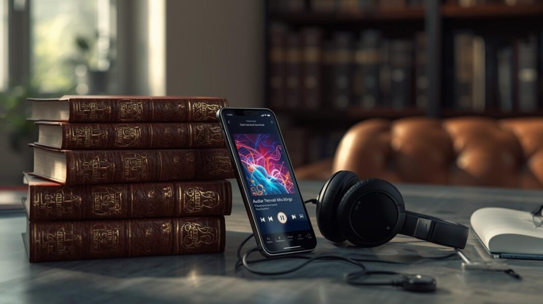 A conceptual image showing a traditional wooden bookshelf fading into a digital tablet screen, representing the decline of physical book sales in the Netherlands.