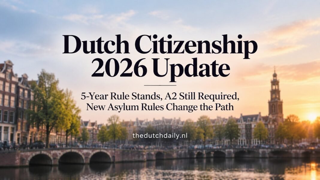 Dutch Citizenship 2026 Update: 5-Year Rule Stands, A2 Still Required, New Asylum Rules Change the Path Dutch Citizenship 2026 Update: 5-Year Rule Stands, A2 Still Required, New Asylum Rules Change the Path