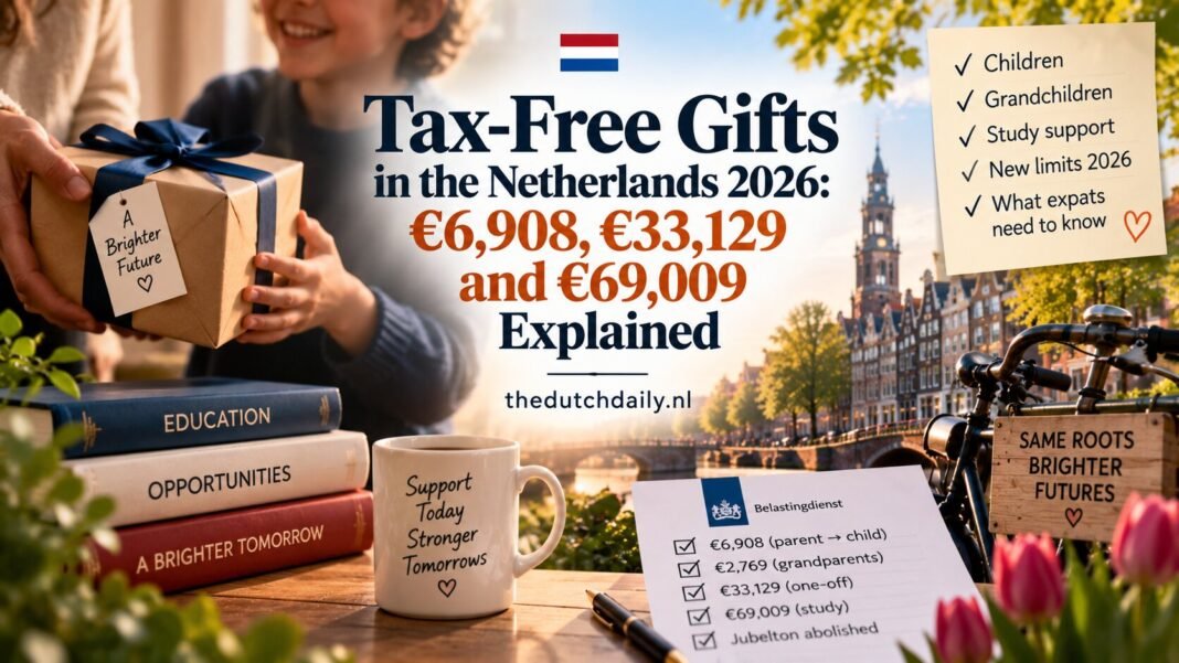 Tax-Free Gifts Netherlands 2026: €6,908 to Children, €2,769 to Grandchildren Tax-Free Gifts Netherlands 2026: €6,908 to Children, €2,769 to Grandchildren