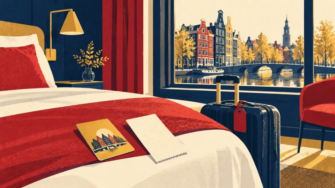 Amsterdam Accommodation Tax 2026: Hotel VAT Rises From 9% to 21% Illustration: Cozy Canal View Hotel Room