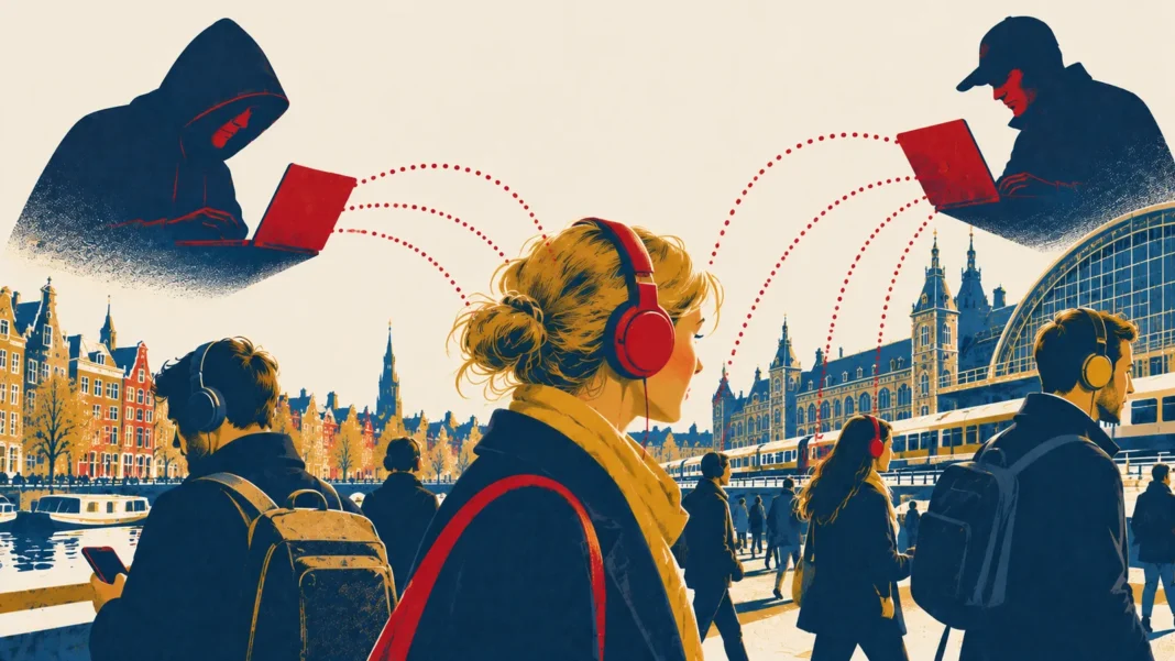 Bluetooth Headphone Security Breach: Millions at Risk from ‘WhisperPair’ Vulnerability Illustration: Eavesdropping Over the City Commute