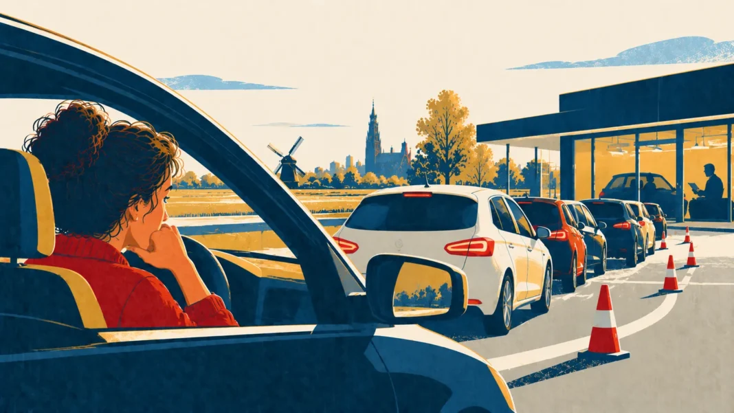CBR Driving Exam 2026: Costs Rise and Waiting Times Hit 5 Months Illustration: Waiting in Line for the Dutch Driving Test