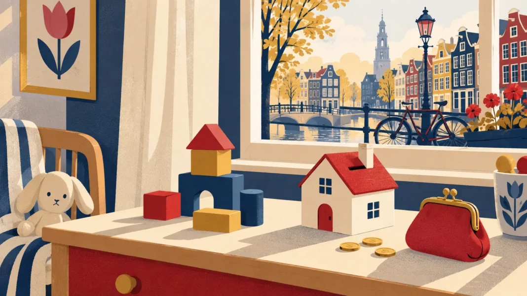 Childcare Funding Reform: Cabinet Sends Bill to Council of State, Direct Subsidy From 2029 Childcare funding reform: illustration of toy blocks, coin purse and a small house-shaped piggy bank