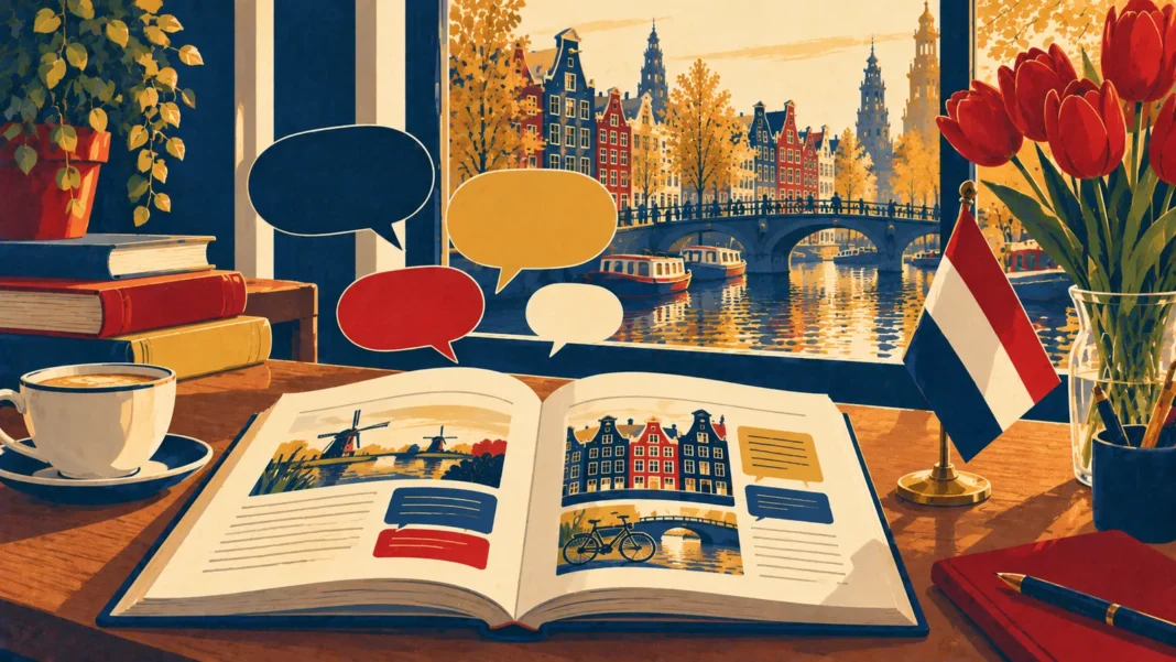 Illustration: Dutch Canal Study by the Window