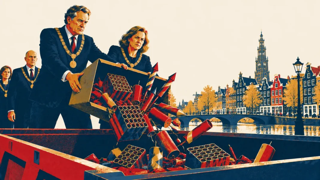 “Recipe for Disaster”: Dutch Mayors Kill the “Firework Club” Compromise Illustration: Officials Dump Fireworks in Canal Town