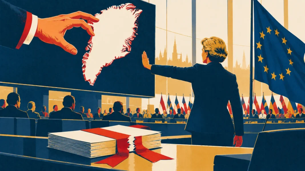 The Deal is Dead: EU Parliament Suspends US Trade Agreement After Trump’s ‘Greenland Blackmail’ Illustration: Greenland Deal Rejected in Parliament