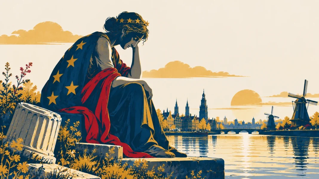 Illustration: Melancholic Europe by the Canal