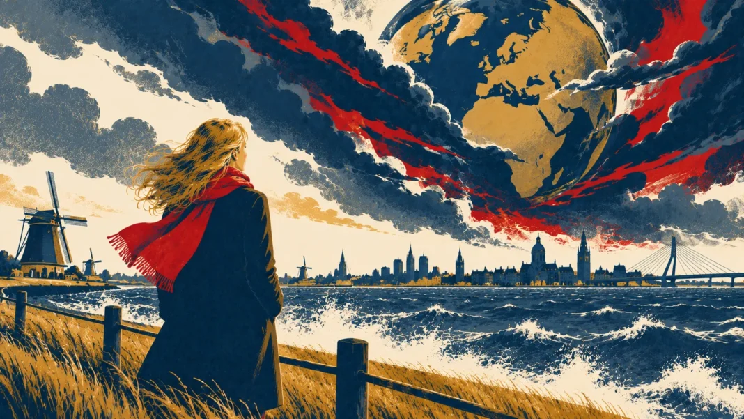 Global Risks Surge: Experts Warn World Entering Turbulent Era Illustration: Stormy Dutch Horizon Beneath a Global Sky