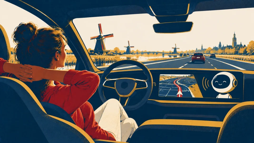 No Hands, Just Talk: Gemini AI Takes the Wheel in Google Maps Illustration: Autonomous Drive Through Dutch Windmills