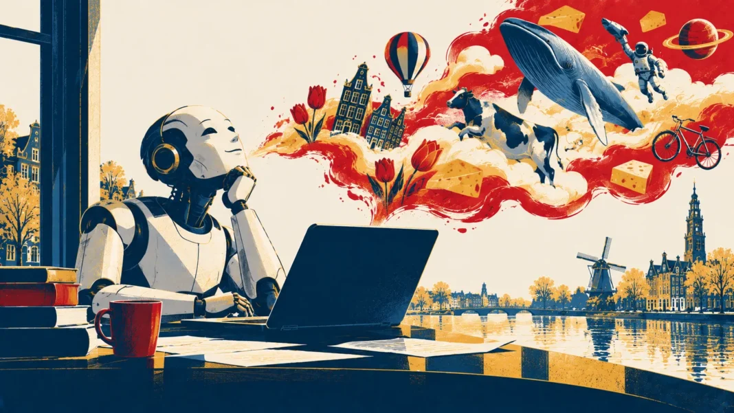 Illustration: Robot Daydreams Over Amsterdam