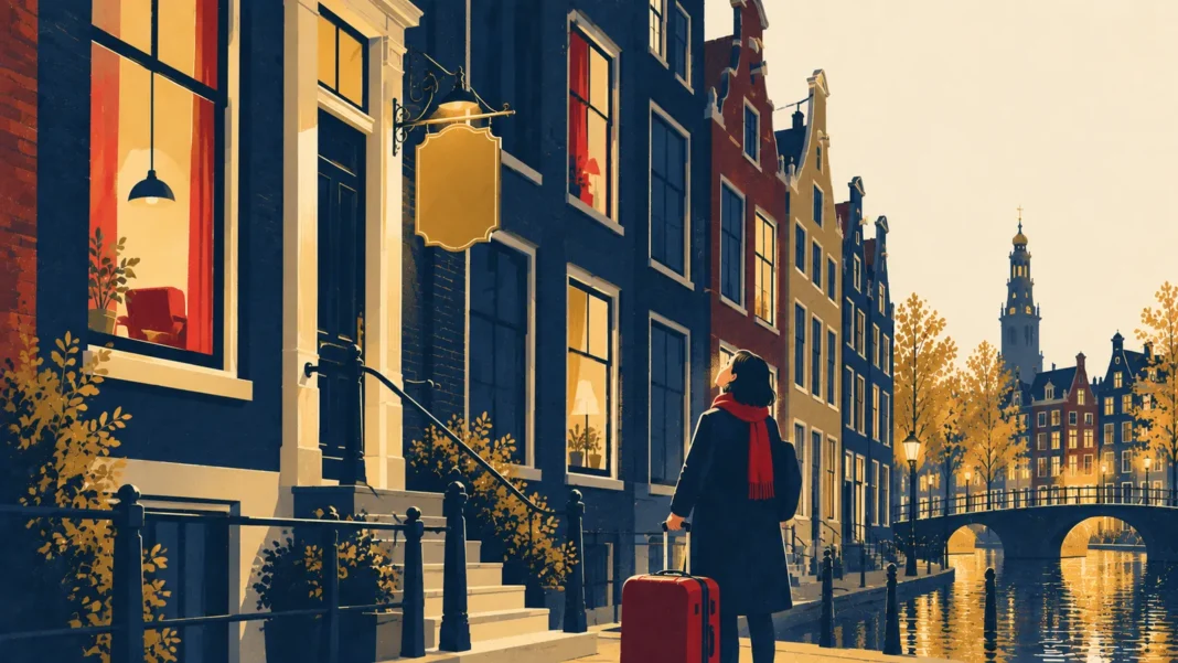 Housing Crisis Netherlands 2026: The Great Rental Vanishing Act Illustration: Canal Street Arrival at Dusk