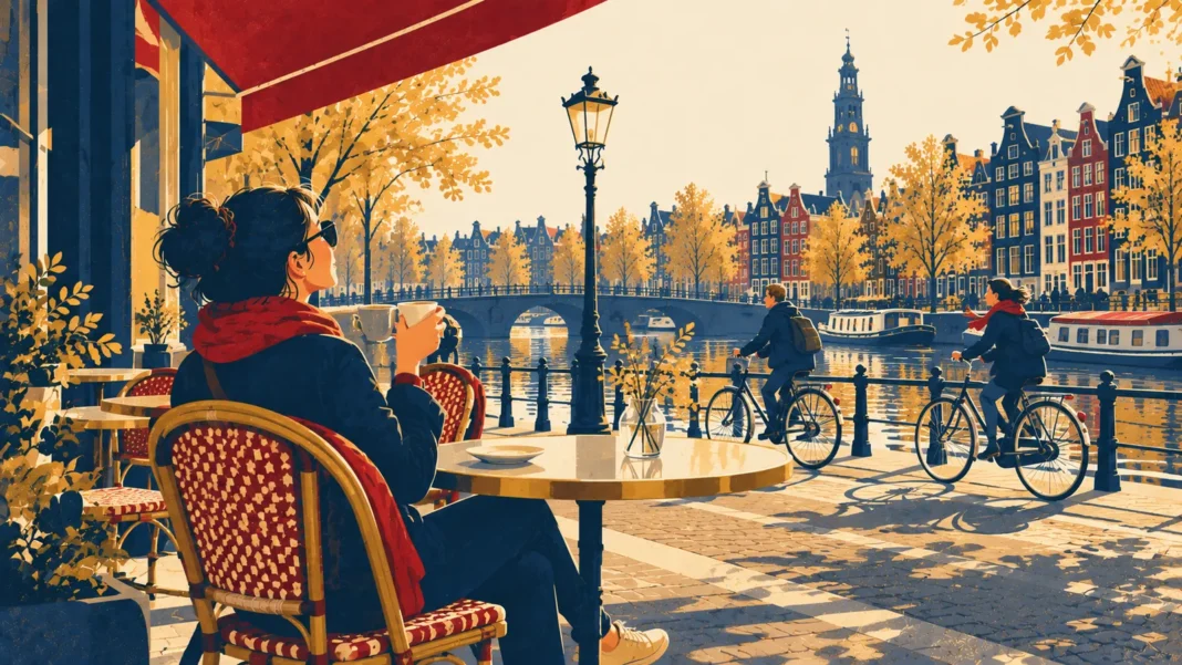 Single in the Netherlands 2026: The Ultimate 2300-Word Vrijgezel Encyclopedia Illustration: Canal Café on a Golden Afternoon