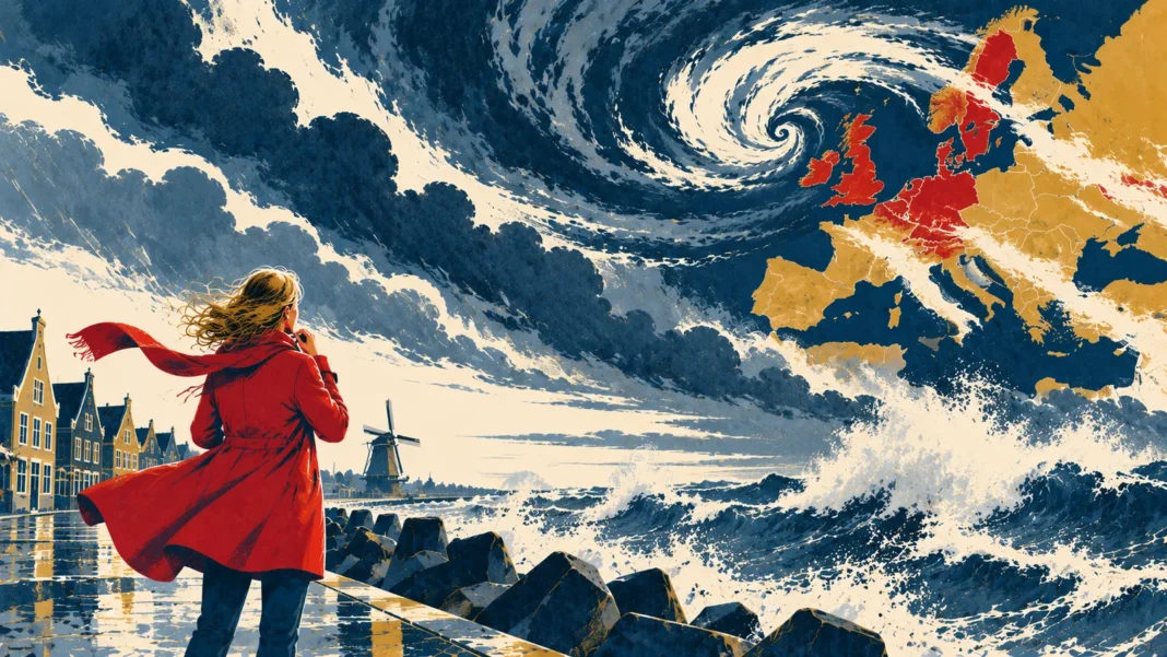 Illustration: Storm Over the Dutch Coast